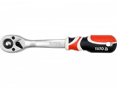 Ключ трещоточный 1/2" с изогнутой ручкой 255мм Yato