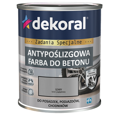 Эмаль по бетону противоскользящая 0,75л Акрилит Б DEKORAL