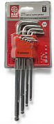 Ключи шестигранно-шаровидные 1,5-10мм, CrV, набор 9 шт. Hammer